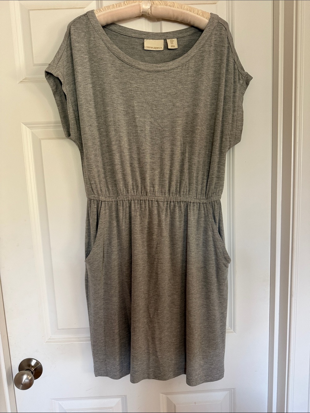 Cynthia Rowley Heather Gray Short Sleeve Jersey Dress